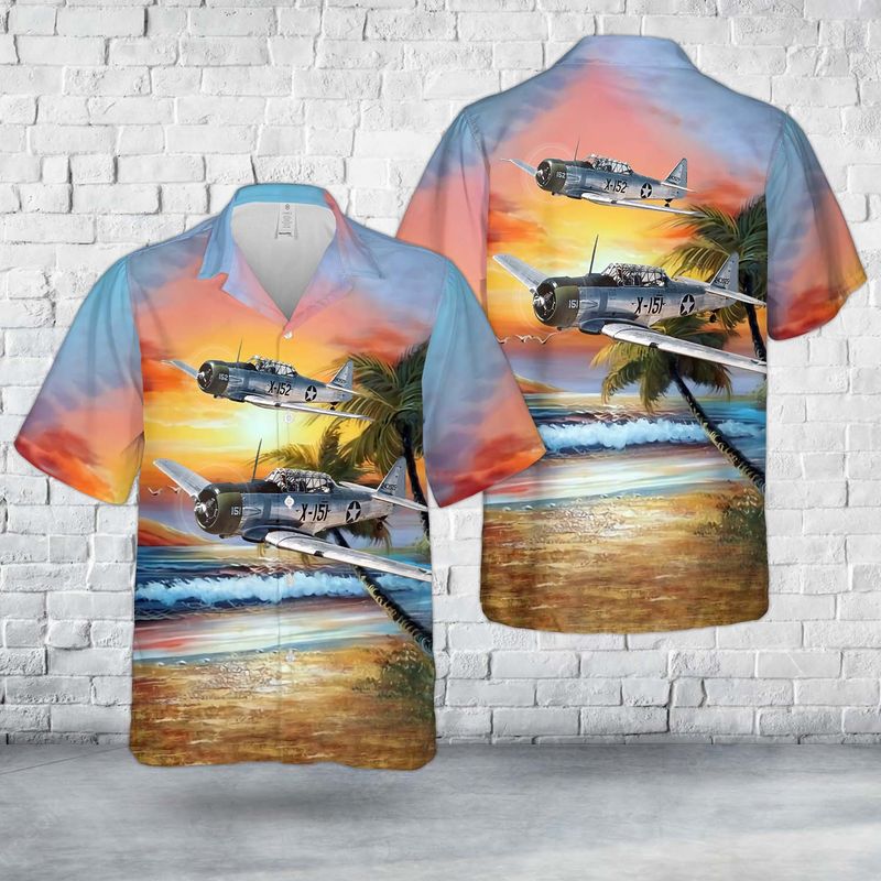 U.S. Army Air Forces North American AT-6C-NT Texan Hawaiian Shirt