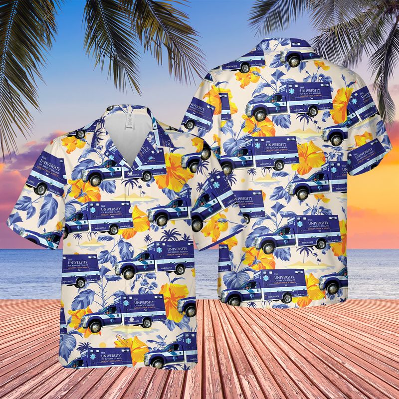 The University Of Rhode Island Emergency Medical Services Hawaiian Shirt