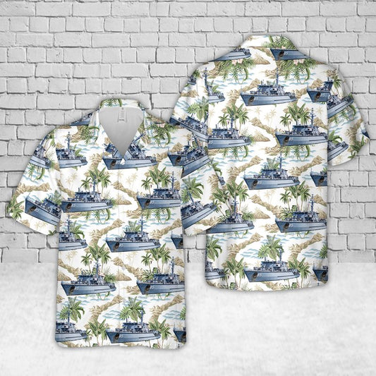 Royal Australian Navy HMAS Gascoyne (M 85) Hawaiian Shirt