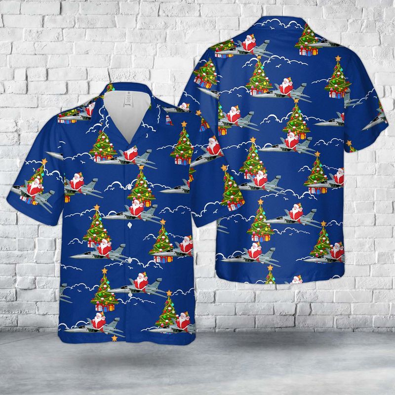 USAF General Dynamics Grumman EF-111A Raven Christmas Hawaiian Shirt