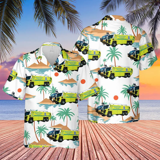 Metropolitan Washington Airport Authority Oshkosh Global Striker ARFF Foam 345 Hawaiian Shirt
