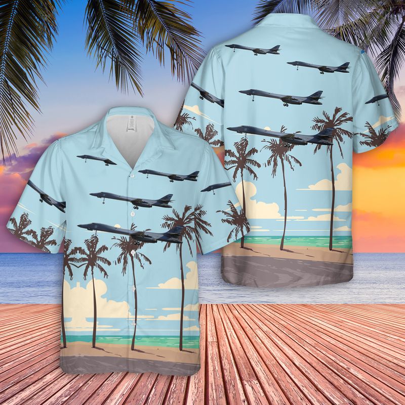 US Air Force Rockwell B-1B Lancer Hawaiian Shirt