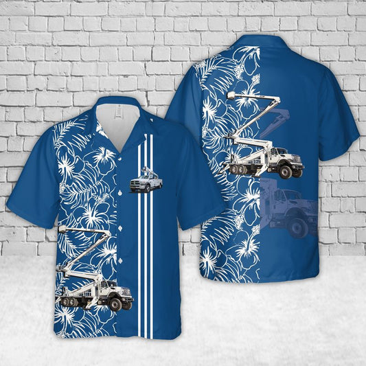 Lineman Bucket Trucks Hawaiian Shirt