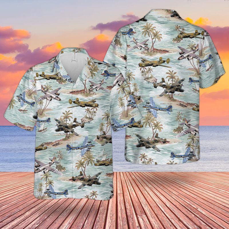 Usa WWII Bombers Aircraft Hawaiian Shirt