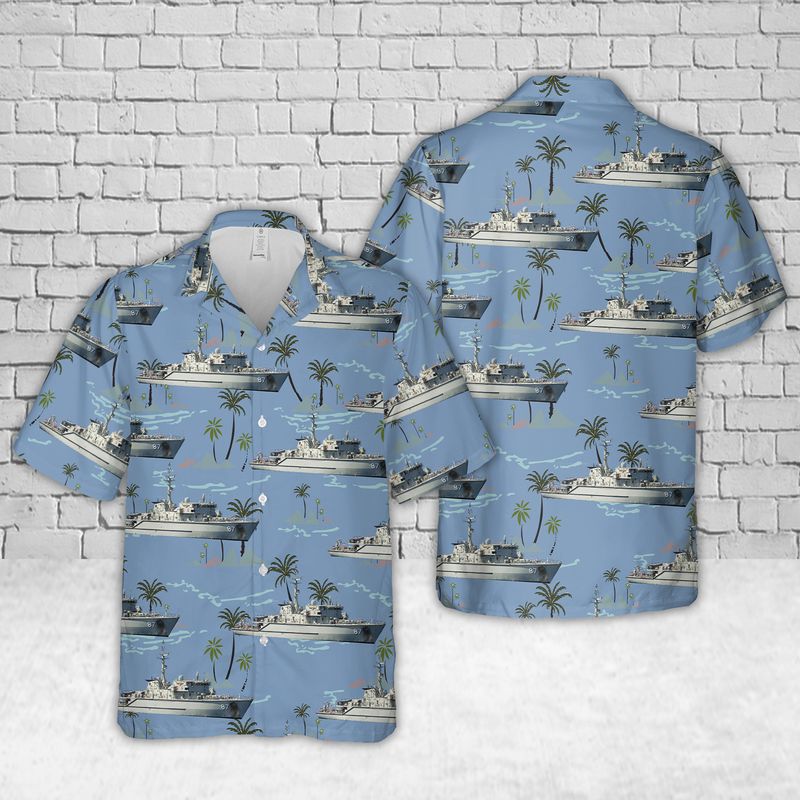 Royal Australian Navy HMAS Yarra (M 87) Hawaiian Shirt