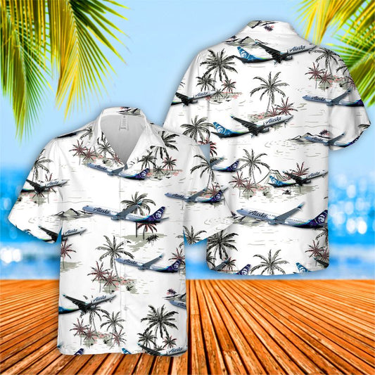 Alaska Airlines Boeing 737-800 Hawaiian Shirt