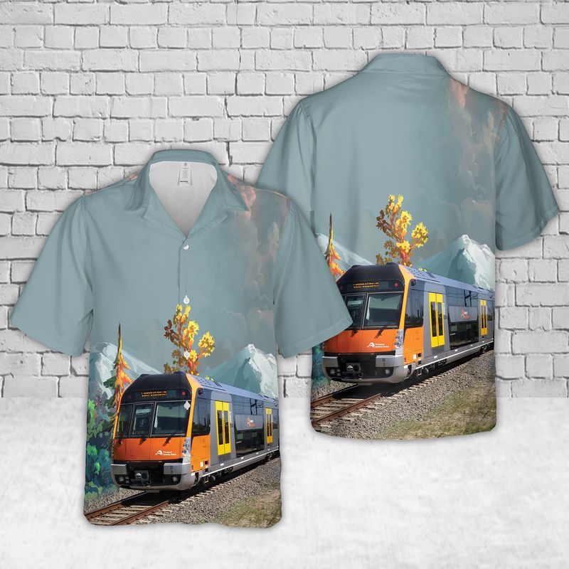 Australian Sydney Trains B Sets Suburban Passenger Hawaiian Shirt