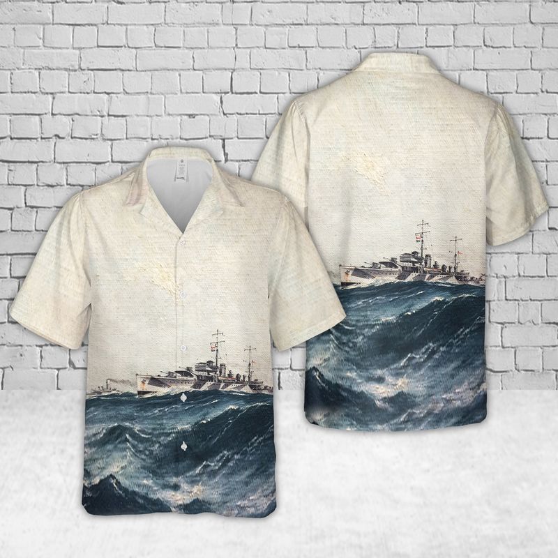 Royal Australian Navy HMAS Yarra (U77) Hawaiian Shirt