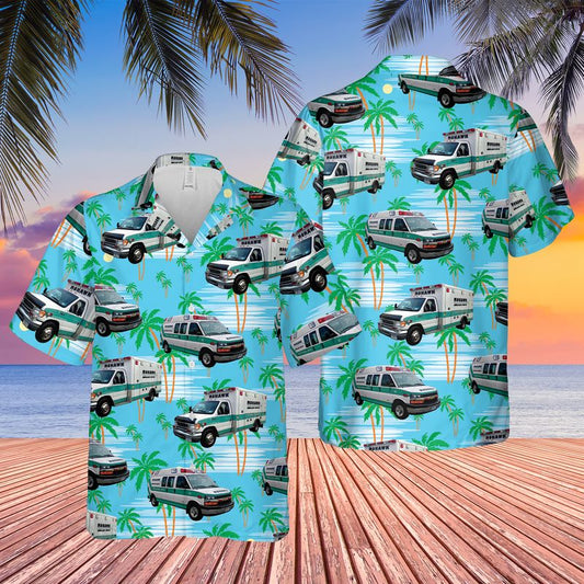 New York Mohawk Ambulance Service Hawaiian Shirt
