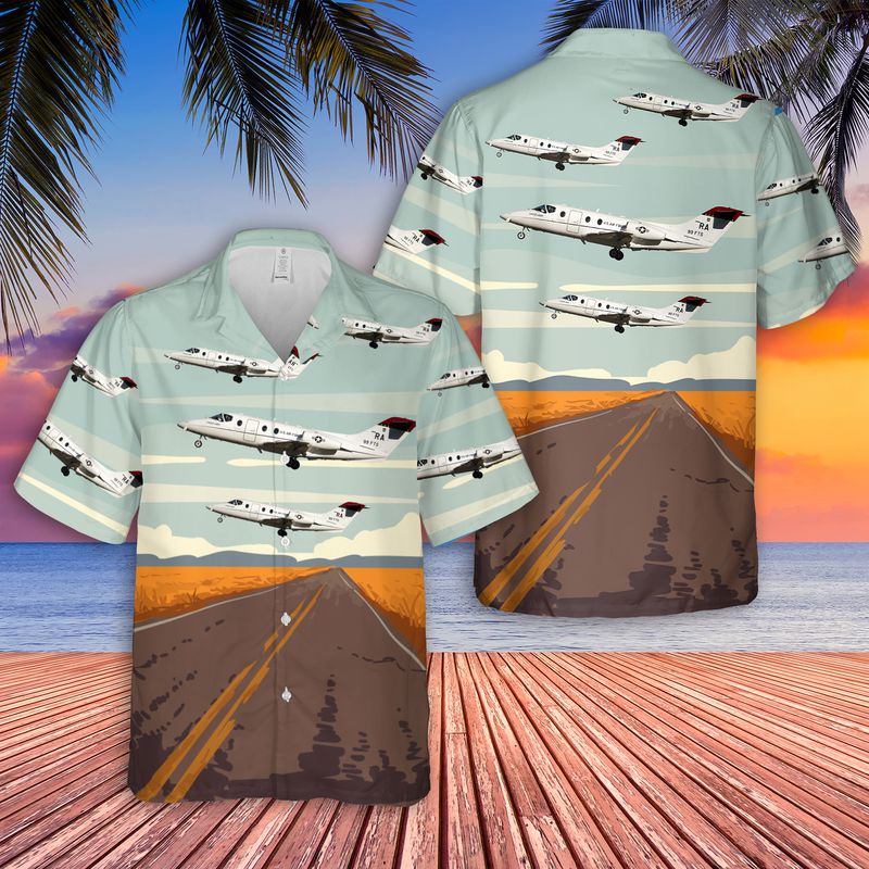 USAF 99th Flying Training Squadron Raytheon T-1 Jayhawks Hawaiian Shirt