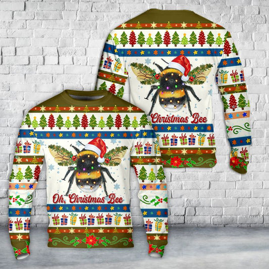 Oh Christmas Bee AOP Sweater