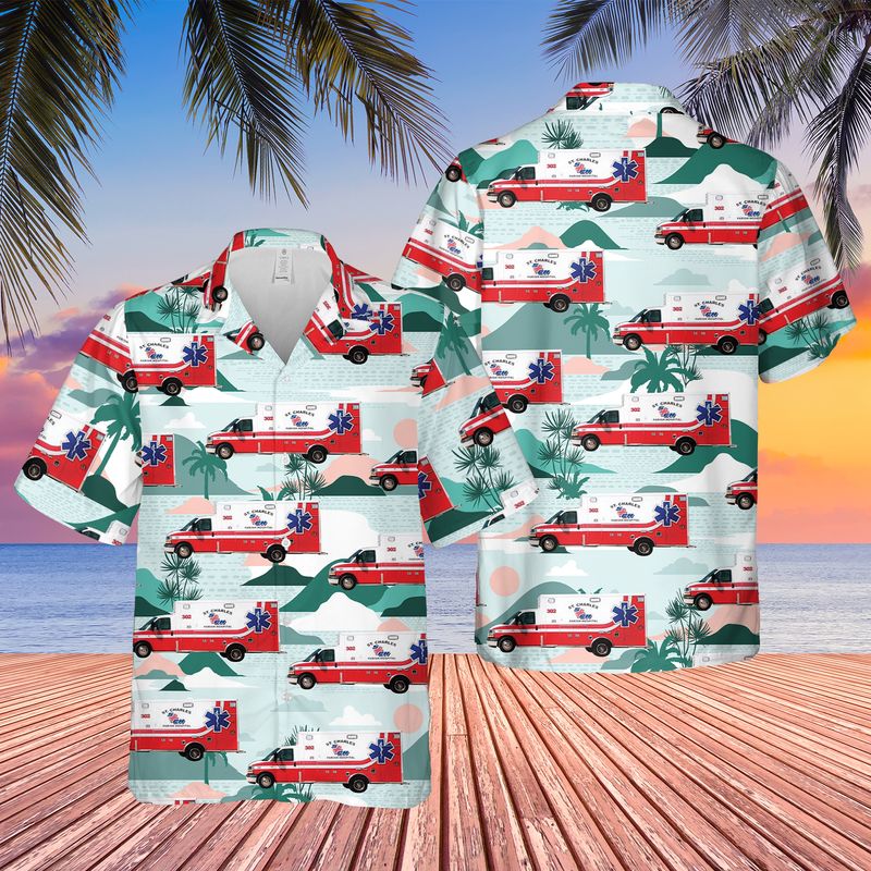 Louisiana St. Charles Parish EMS Hawaiian Shirt