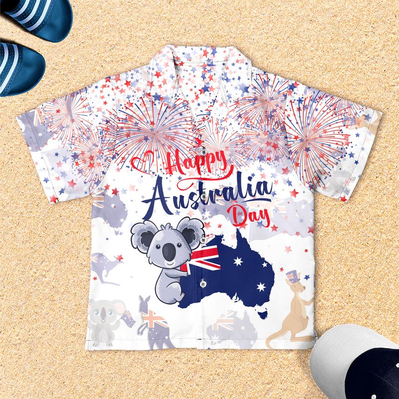 Koala Happy Australia AOP Youth Short-sleeve Hawaiian Shirt