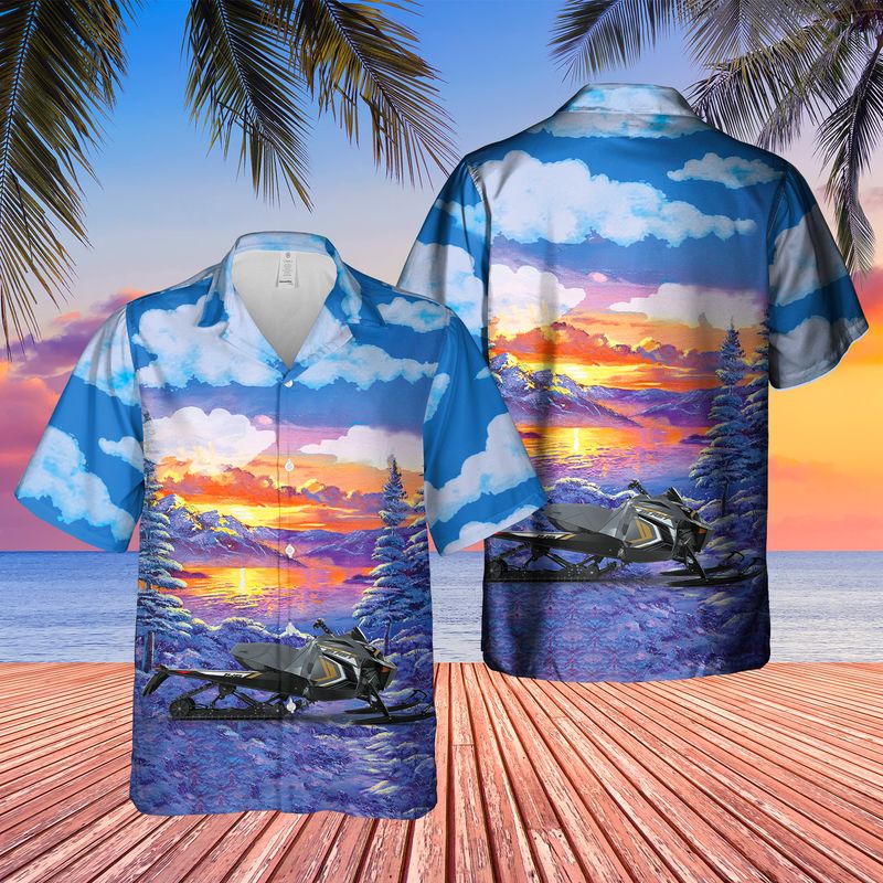 US Arctic Cat Snowmobiles Blast XR Hawaiian Shirt