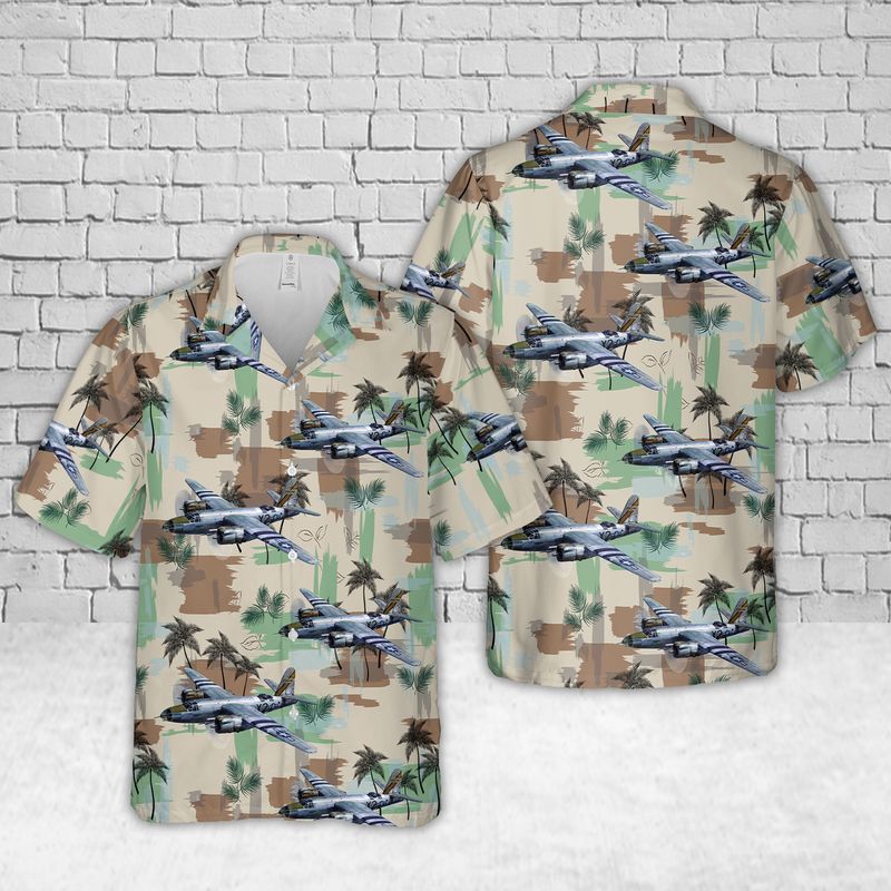 US Air Forces Martin B-26 Marauder Dee Feater X2-A WW2 Hawaiian Shirt