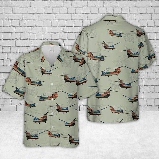 US Army Boeing CH-47 Chinook Hawaiian Shirt