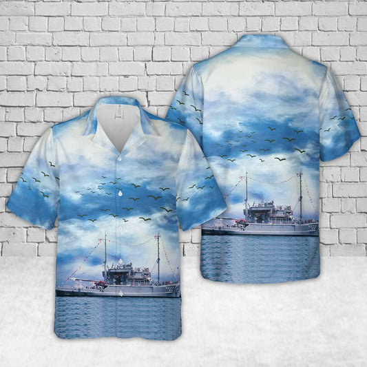 USS Current (AR-S22) U.S Navy Ship Reunions Hawaiian Shirt