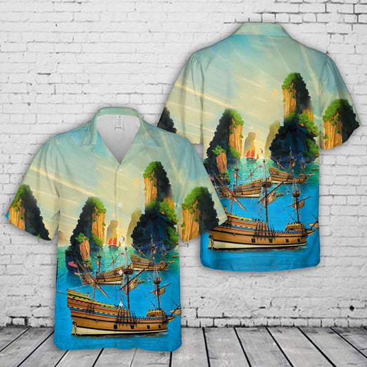 Mayflower II Ship Hawaiian Shirt