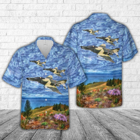 Royal Australian Air Force No. 1 Squadron RAAF Fighting First F-4E Hawaiian Shirt