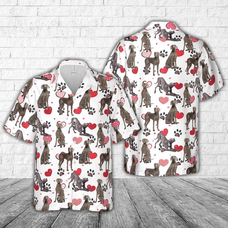 Weimaraner Tropical Hawaiian Shirt