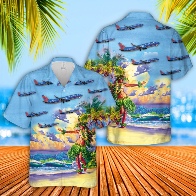 Sun Country Airlines Boeing 737-8F2 Hawaiian Shirt