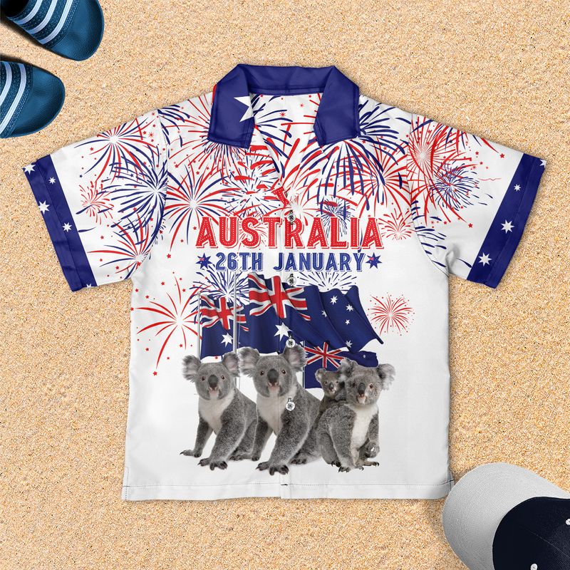 Koala Happy Australia AOP Youth Short-sleeve Hawaiian Shirt