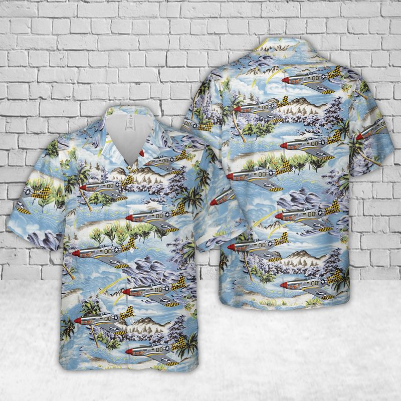 US Air Force North American P-51D Mustang "Boo-Man Choo" Hawaiian Shirt