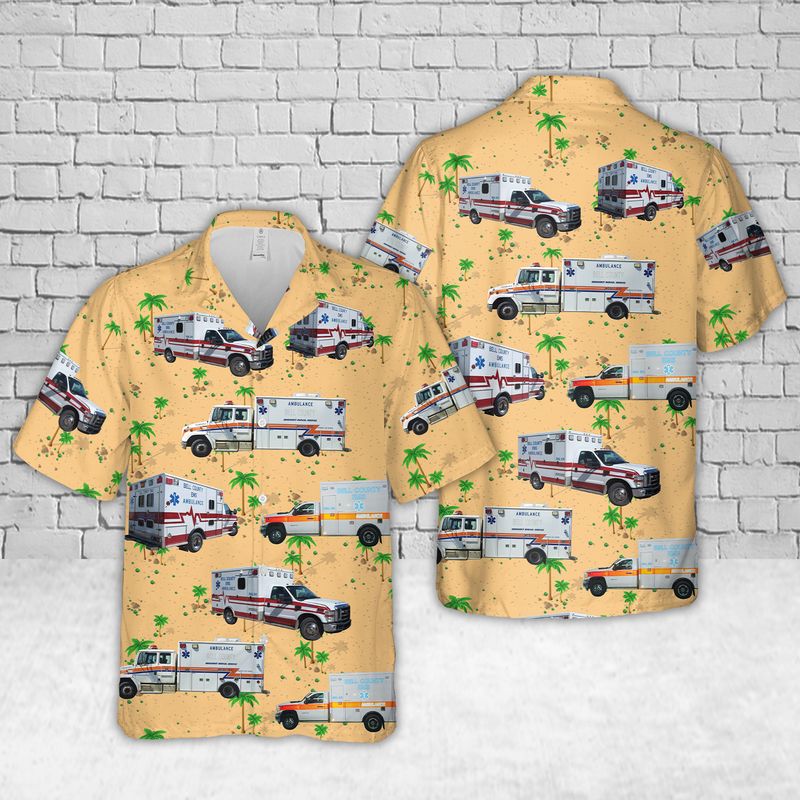 Texas Bell County EMS Hawaiian Shirt