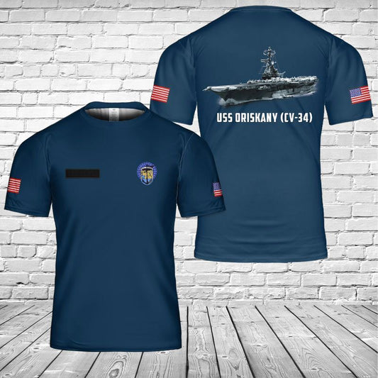 Custom Name US Navy USS Oriskany (CV-34) 3D T-shirt