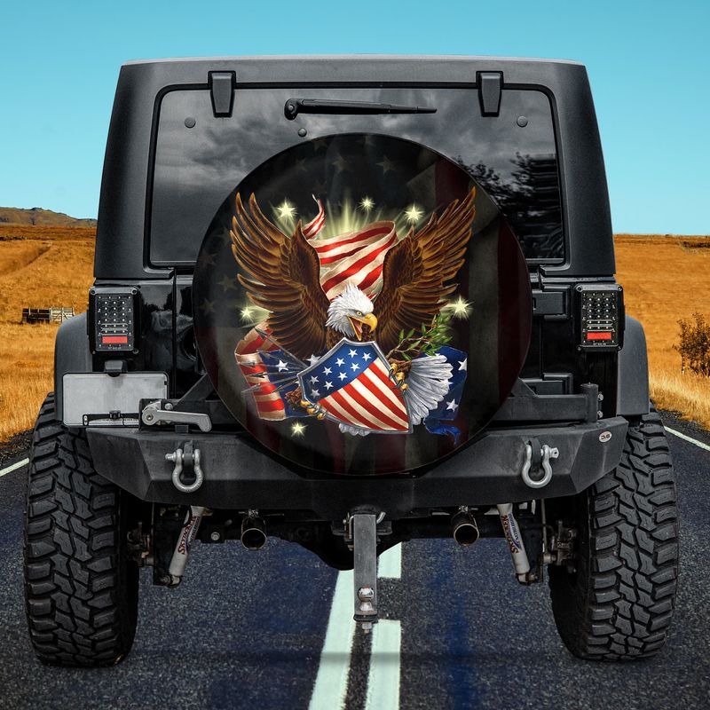 Patriotic Eagle Spare Tire Cover