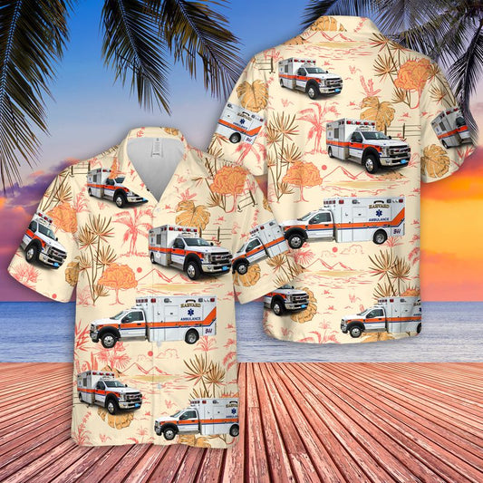Massachusetts Harvard Ambulance Service Hawaiian Shirt