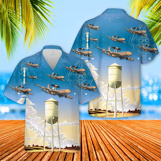 965th Airborne Air Control Squadron 552d Air Control Wing Boeing E-3 Sentry Hawaiian Shirt