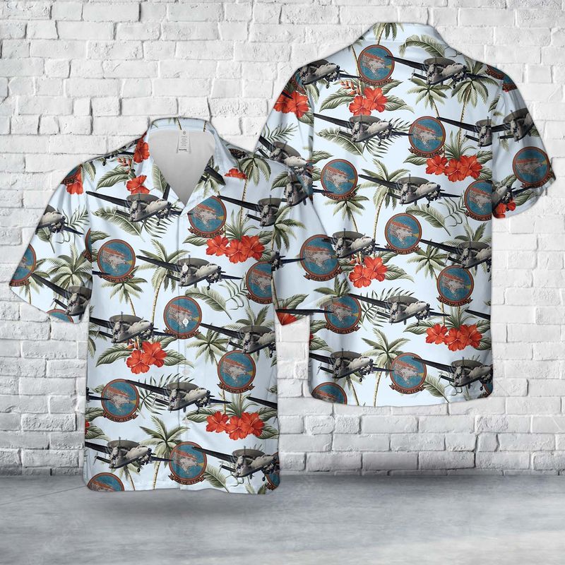 US Navy VAW - 114 E-2A With "Electric Chicken" Hawaiian Shirt