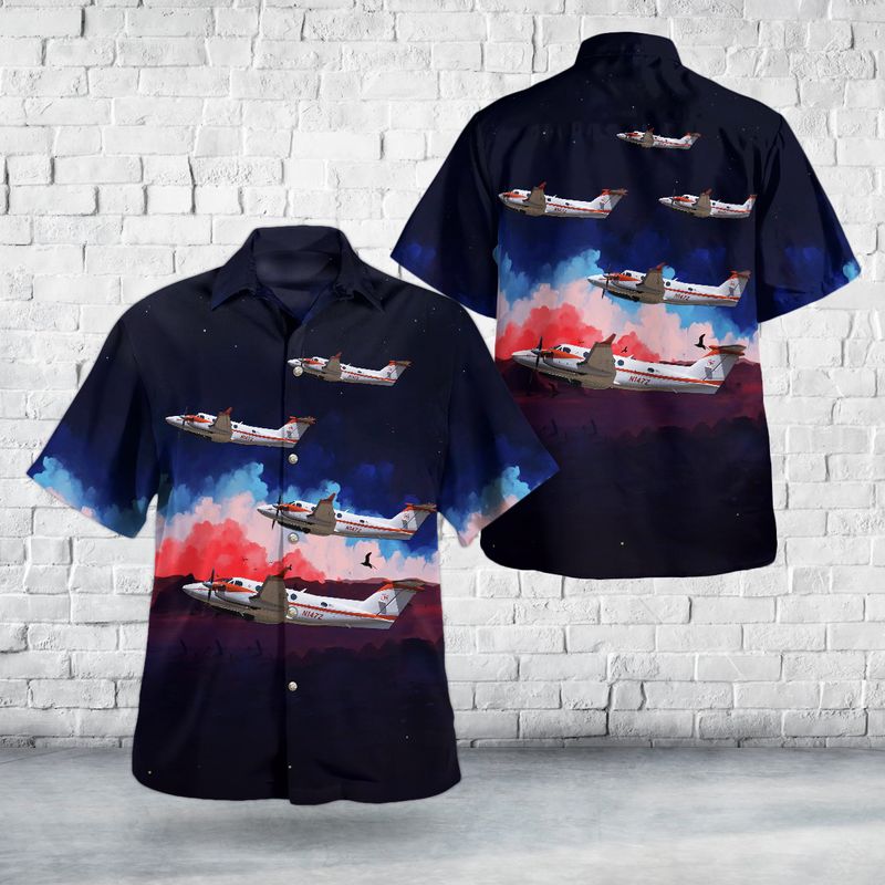 US Forest Service Beechcraft B200GT Super King Air Hawaiian Shirt