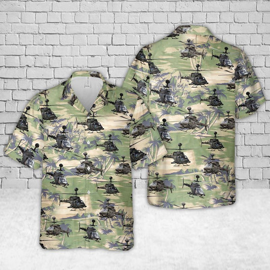 US Army Bell OH-58 Kiowa Hawaiian Shirt