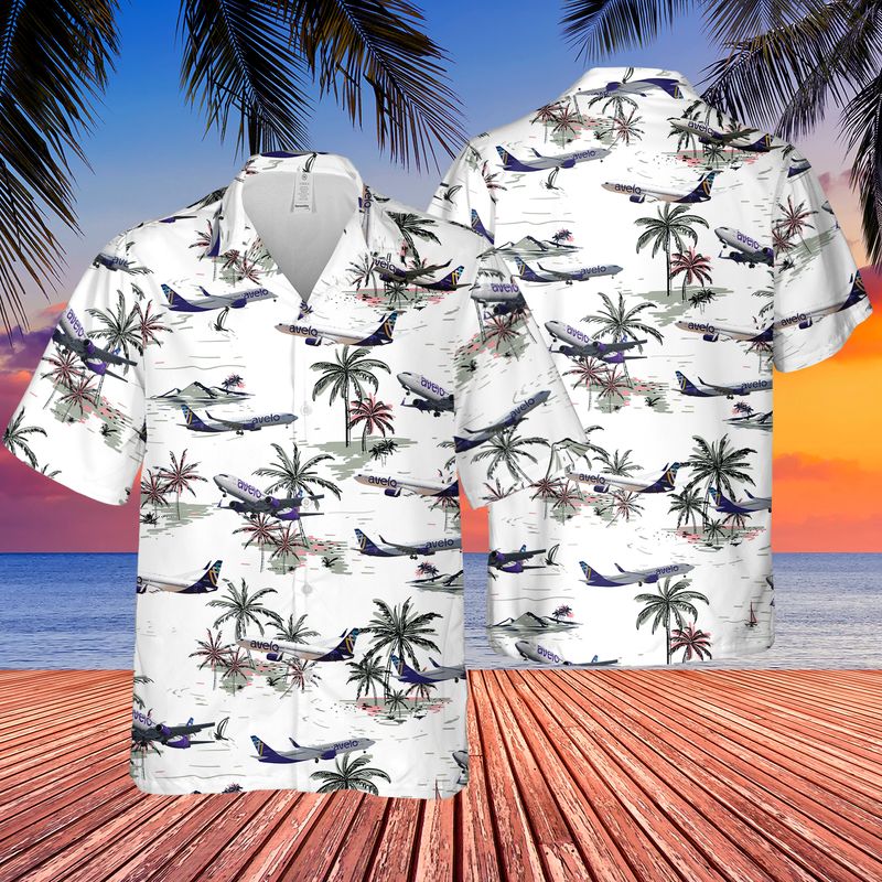 Avelo Airlines Boeing 737-8F2 Hawaiian Shirt