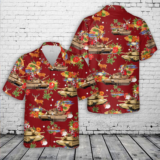 M1 Abrams Tank Christmas Hawaiian Shirt