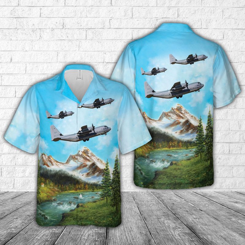 United States Marines VMGR-252 Lockheed Martin KC-130J Hercules Hawaiian Shirt