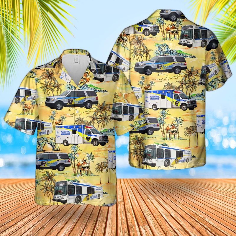 Canada York Region Paramedic Services Hawaiian Shirt