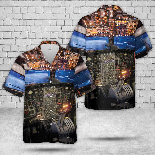 Royal New Zealand Air Force Hercules Kiwi C-130 Cockpit Hawaiian Shirt