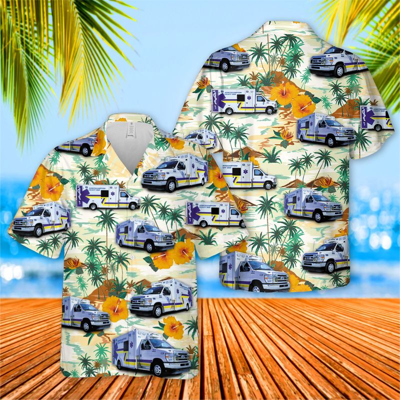 Northampton County Dept of EMS Hawaiian Shirt