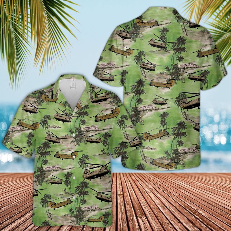 US Army Boeing CH-47 Chinook Hawaiian Shirt