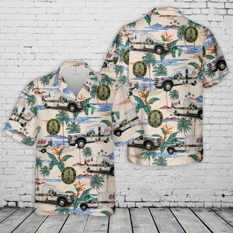 East Baton Rouge Parish Emergency Medical Services Hawaiian Shirt