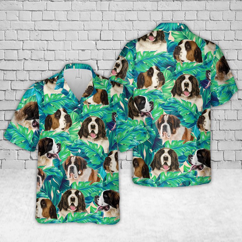 St. Bernard (dog) Hawaiian Shirt