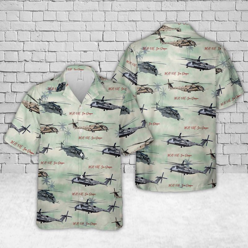 US Navy Sikorsky CH-53E Super Stallion (MH-53E Sea Dragon) Hawaiian Shirt