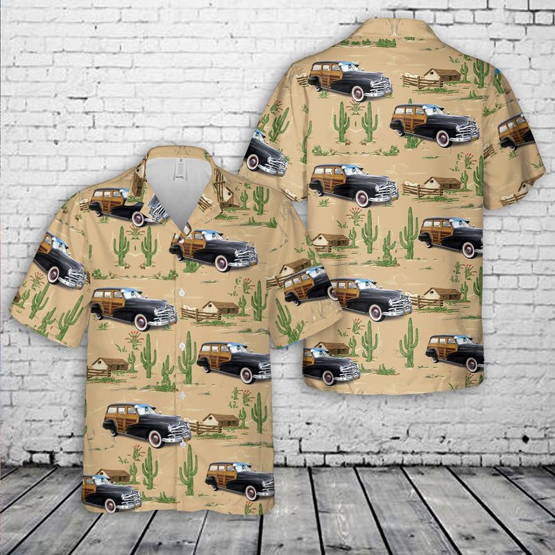 1948 Pontiac Streamliner Station Wagon Hawaiian Shirt