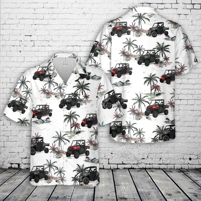 New 2022 Polaris Ranger XP 1000 Premium Matte Titaniumr Hawaiian Shirt