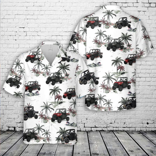New 2022 Polaris Ranger XP 1000 Premium Matte Titaniumr Hawaiian Shirt