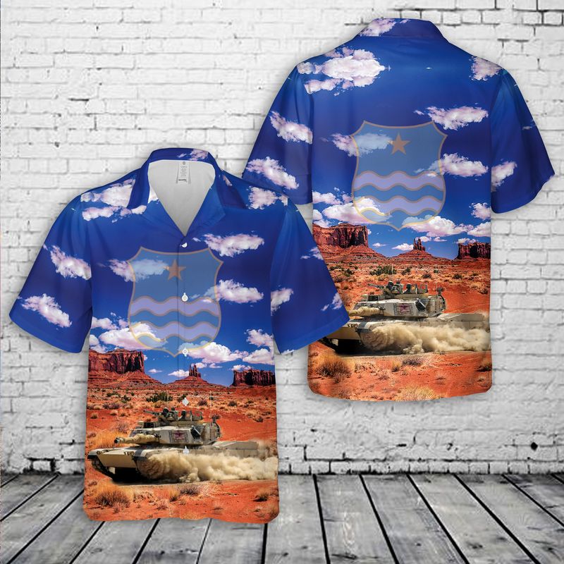 Minnesota Army National Guard M1A2 Abrams Main Battle Tank Hawaiian Shirt