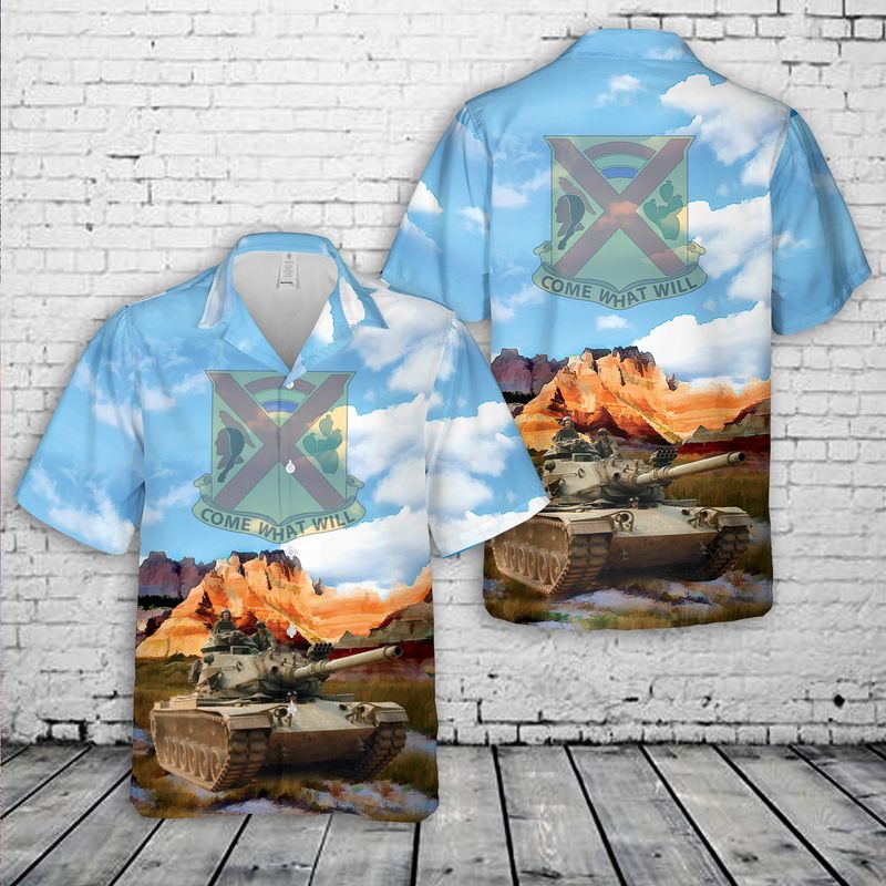 Georgia Army National Guard M60A3 main battle tank from the 1ST Platoon, 48th Brigade, 108th Armored Division Hawaiian Shirt